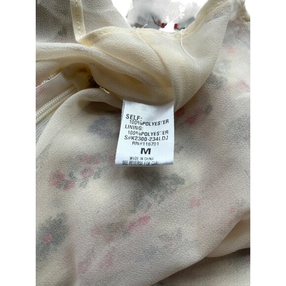 Karlie Women's Shear Floral Cream Short Dress - Picture 8 of 8